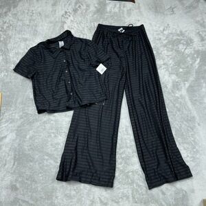 Hurley Women's S Pajama Set Black Polyester d1115